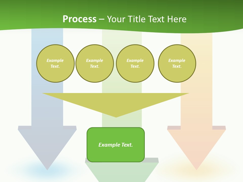 Three Arrows Pointing In Different Directions On A White Background PowerPoint Template