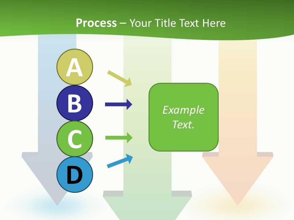 Three Arrows Pointing In Different Directions On A White Background PowerPoint Template