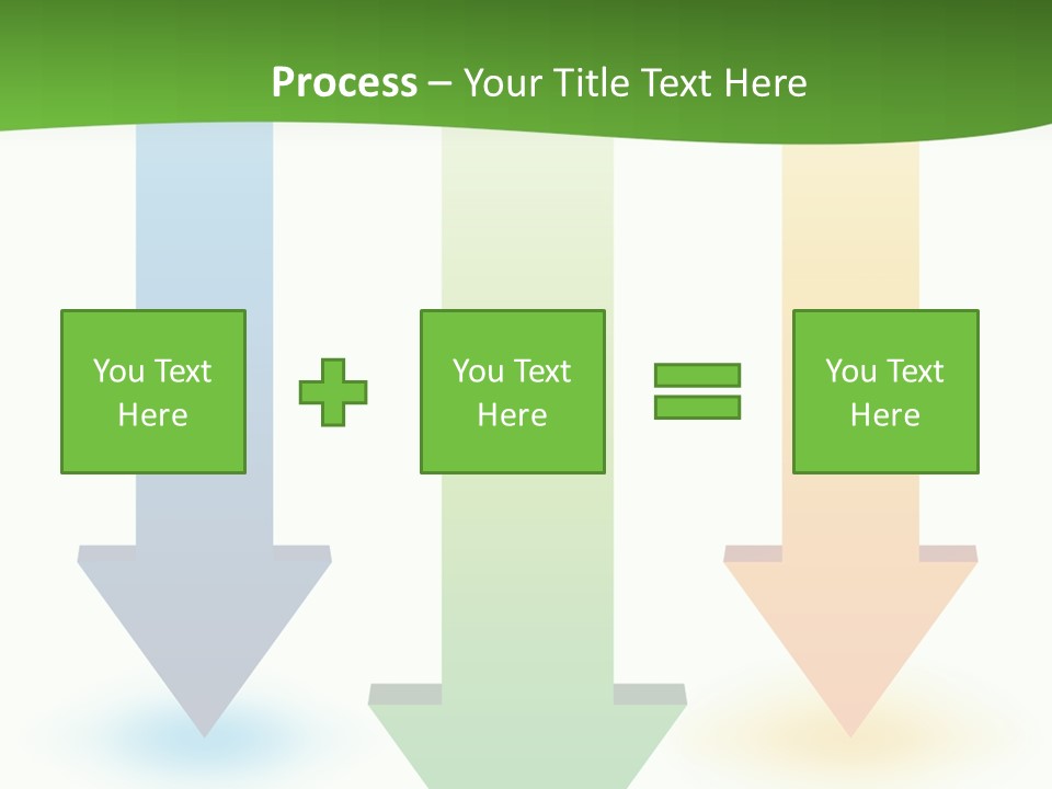 Three Arrows Pointing In Different Directions On A White Background PowerPoint Template