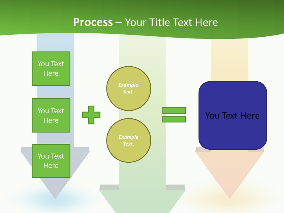Three Arrows Pointing In Different Directions On A White Background PowerPoint Template