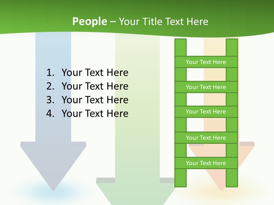 Three Arrows Pointing In Different Directions On A White Background PowerPoint Template