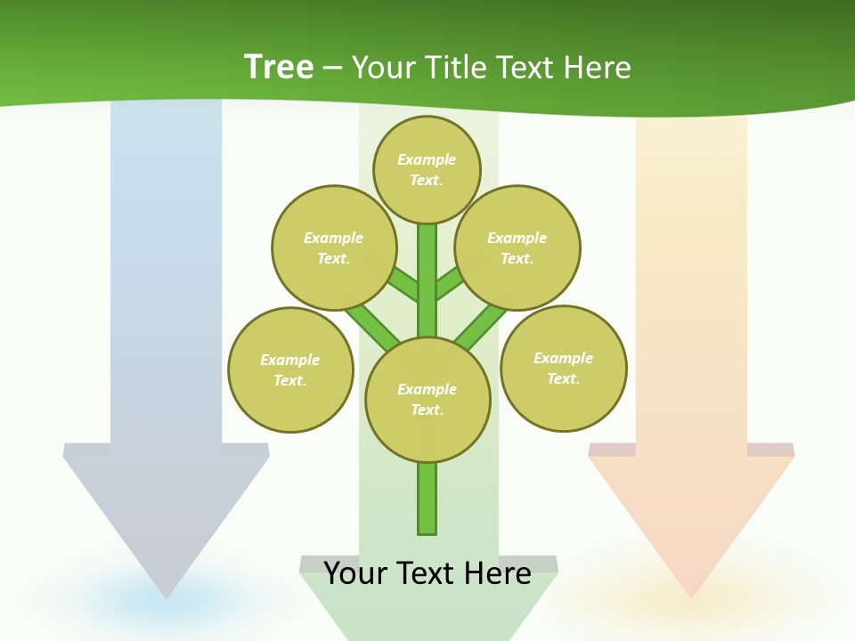 Three Arrows Pointing In Different Directions On A White Background PowerPoint Template