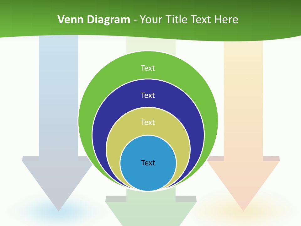 Three Arrows Pointing In Different Directions On A White Background PowerPoint Template