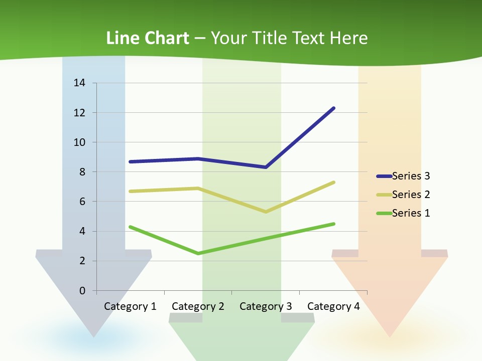 Three Arrows Pointing In Different Directions On A White Background PowerPoint Template