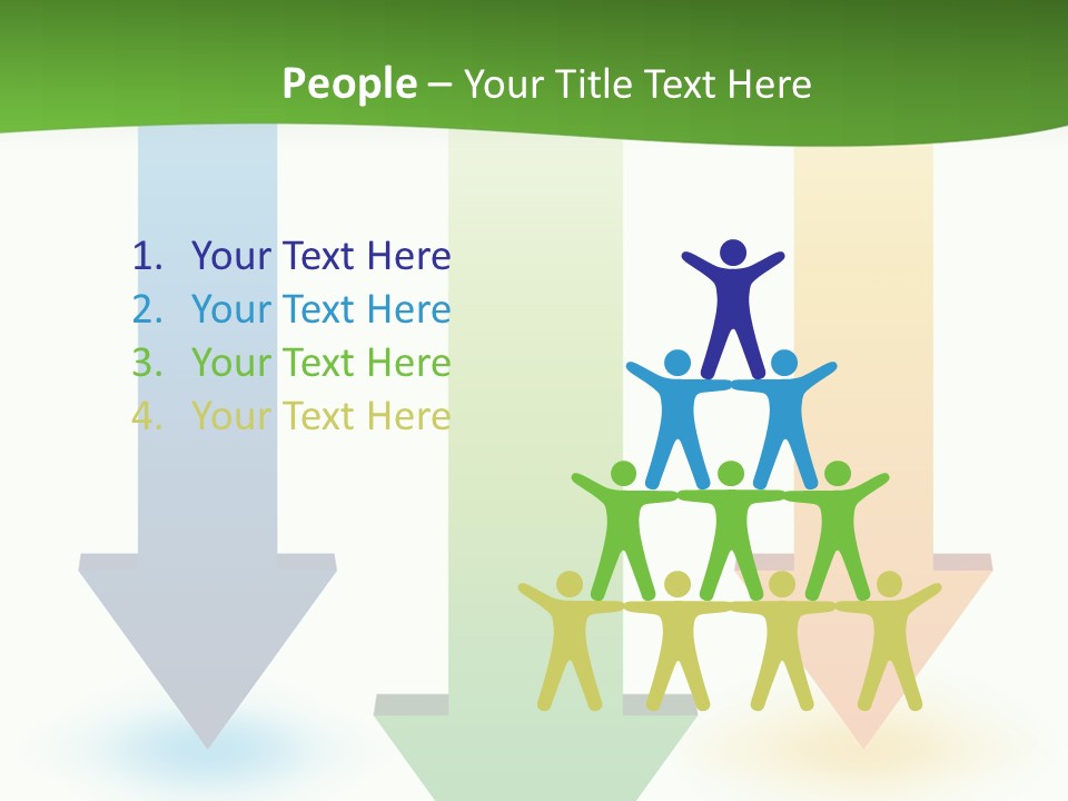 Three Arrows Pointing In Different Directions On A White Background PowerPoint Template