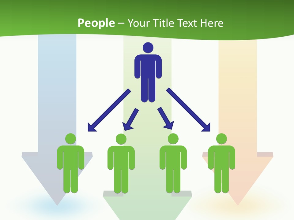 Three Arrows Pointing In Different Directions On A White Background PowerPoint Template