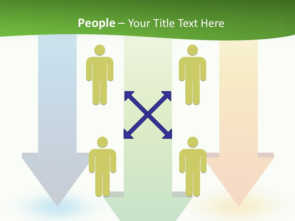 Three Arrows Pointing In Different Directions On A White Background PowerPoint Template