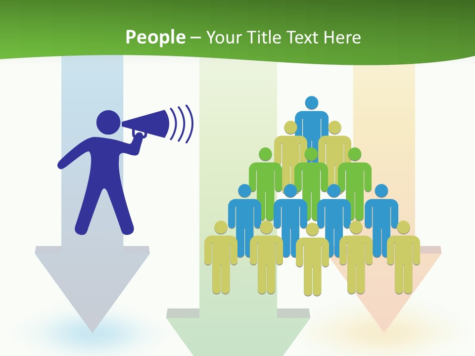 Three Arrows Pointing In Different Directions On A White Background PowerPoint Template