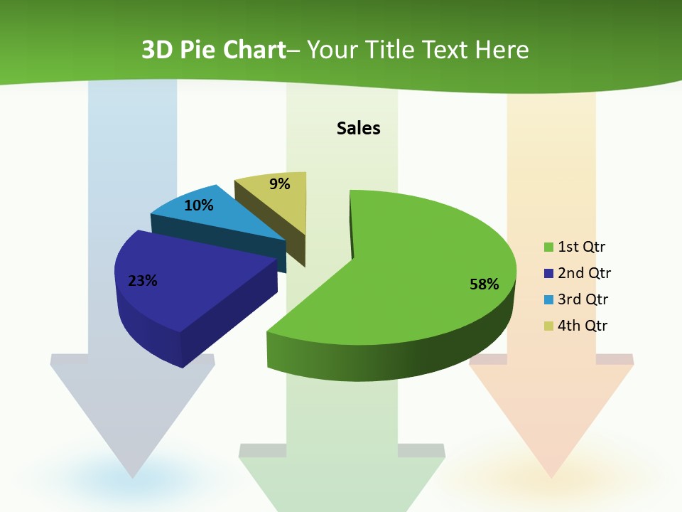 Three Arrows Pointing In Different Directions On A White Background PowerPoint Template
