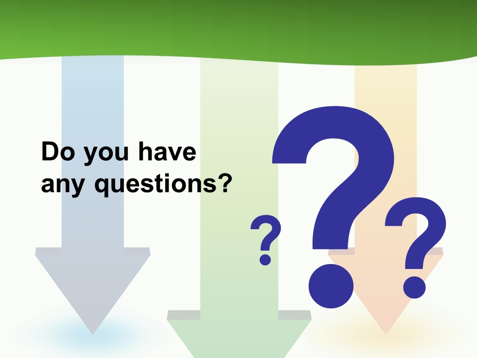 Three Arrows Pointing In Different Directions On A White Background PowerPoint Template