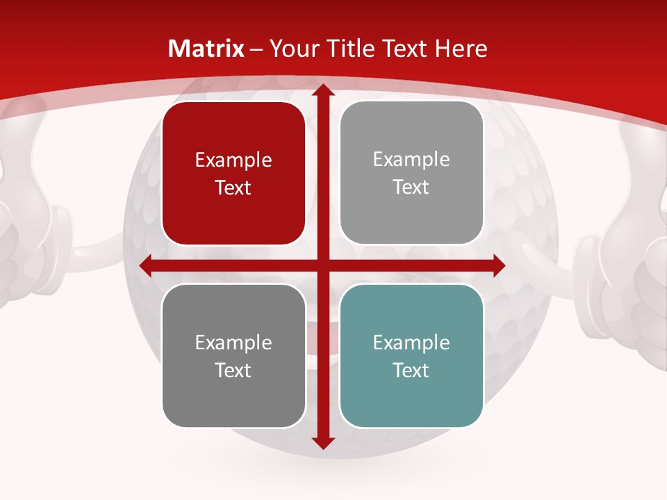 A Happy Golf Ball Giving A Thumbs Up PowerPoint Template