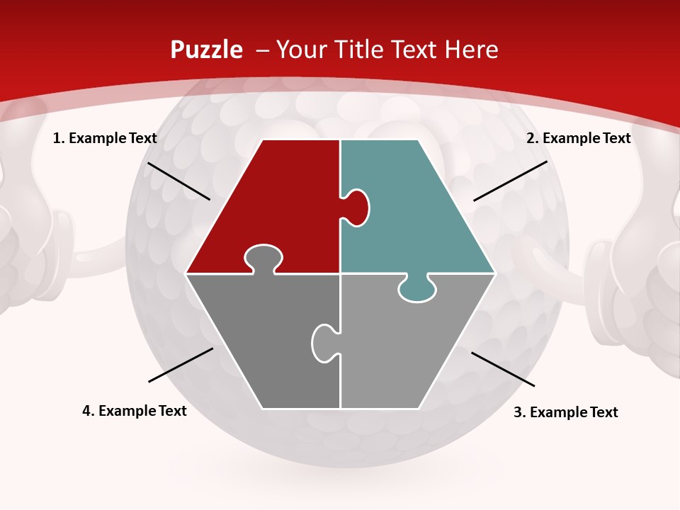 A Happy Golf Ball Giving A Thumbs Up PowerPoint Template