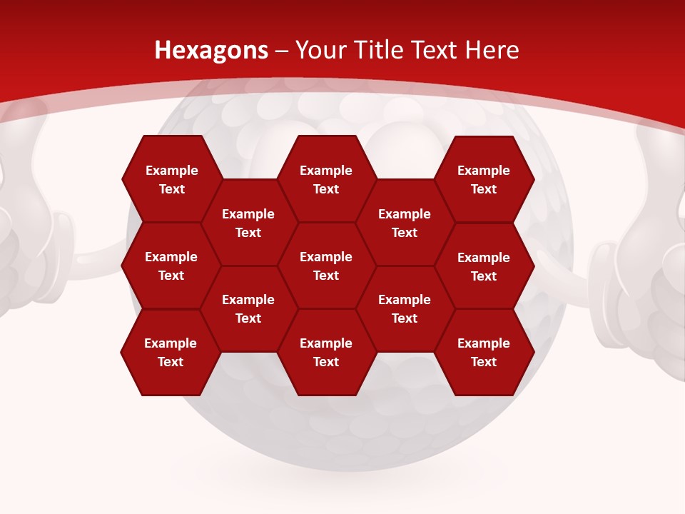 A Happy Golf Ball Giving A Thumbs Up PowerPoint Template