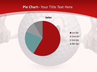 A Happy Golf Ball Giving A Thumbs Up PowerPoint Template
