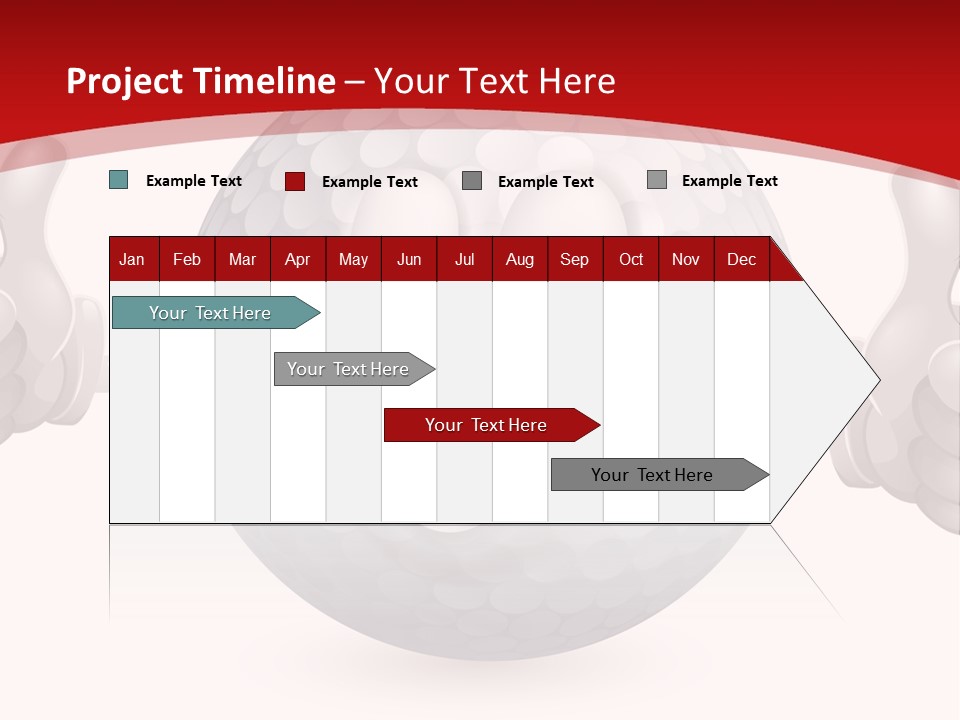 A Happy Golf Ball Giving A Thumbs Up PowerPoint Template