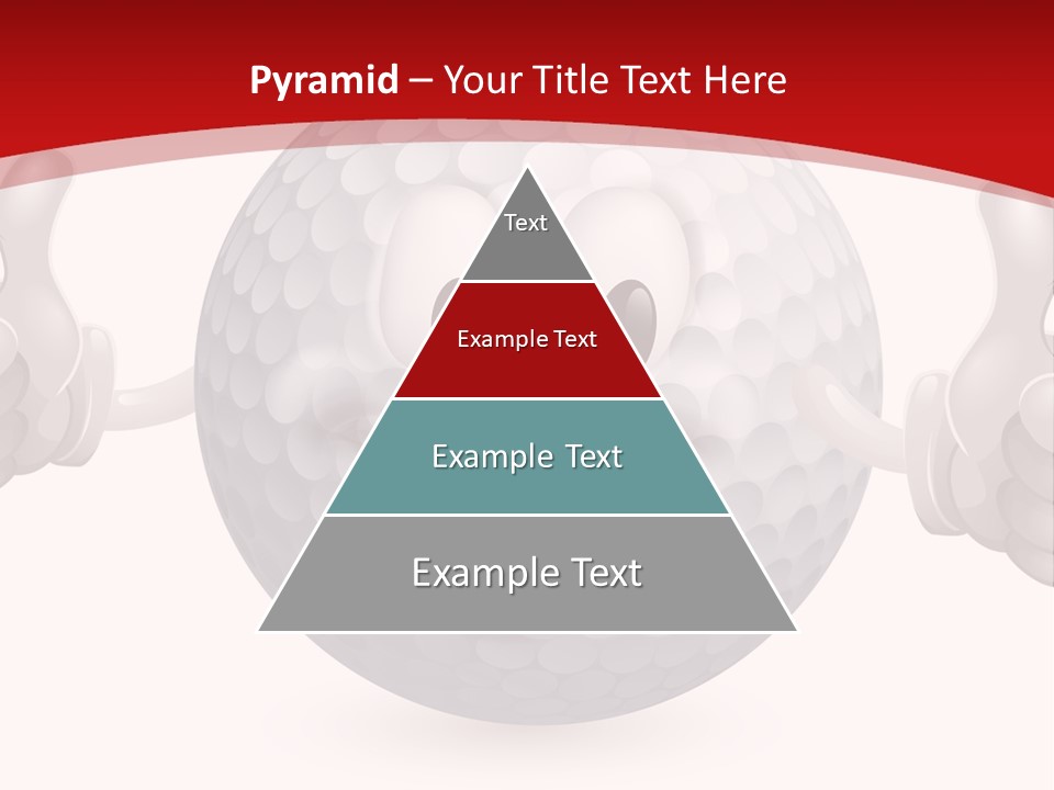 A Happy Golf Ball Giving A Thumbs Up PowerPoint Template