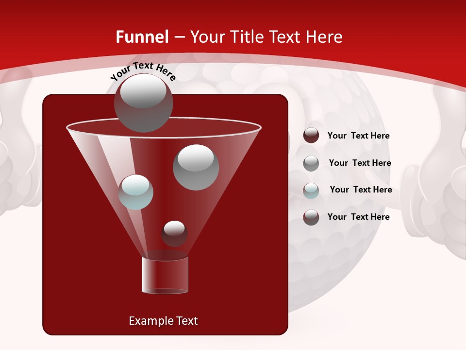 A Happy Golf Ball Giving A Thumbs Up PowerPoint Template