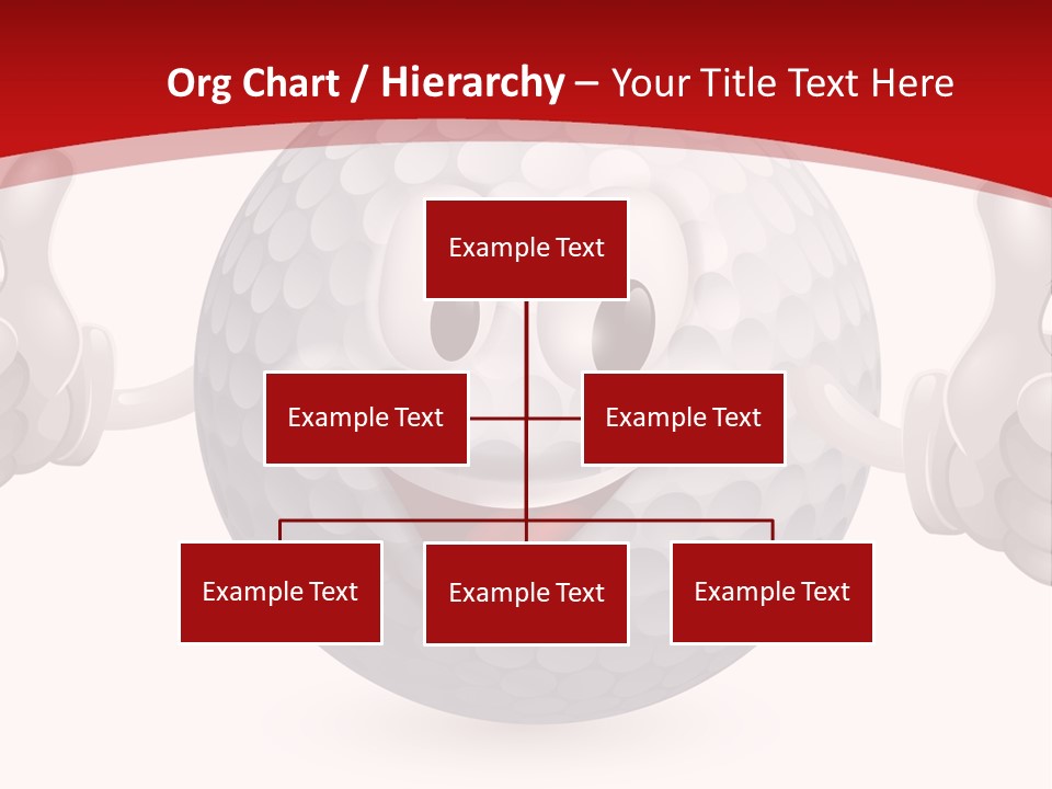 A Happy Golf Ball Giving A Thumbs Up PowerPoint Template