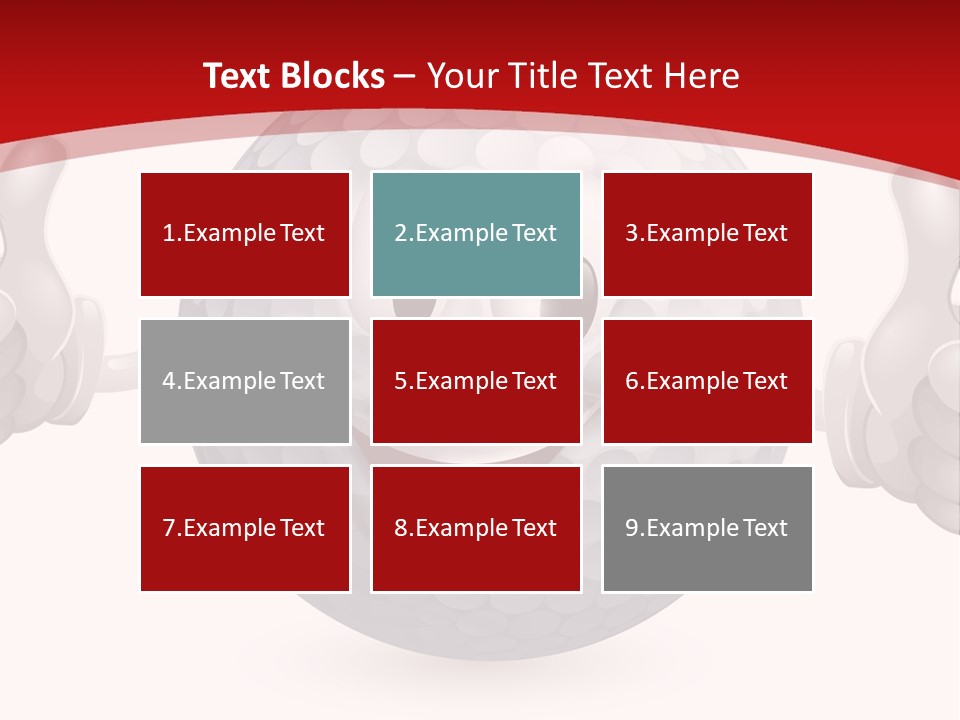 A Happy Golf Ball Giving A Thumbs Up PowerPoint Template