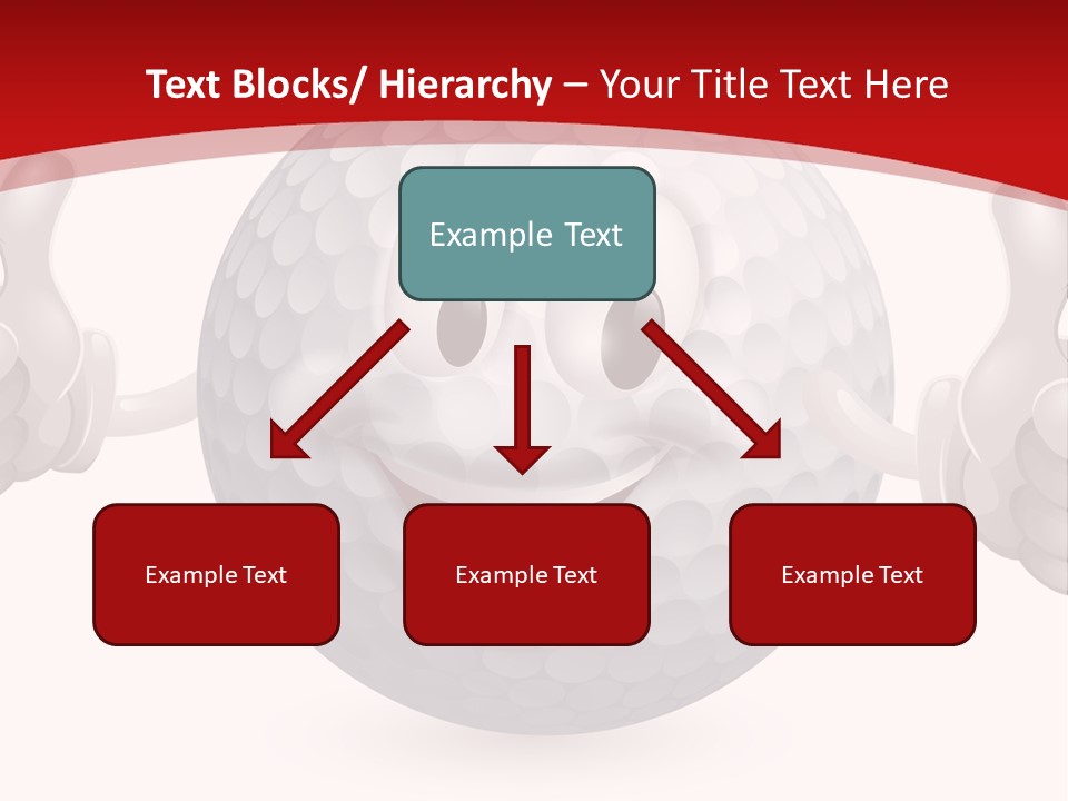 A Happy Golf Ball Giving A Thumbs Up PowerPoint Template