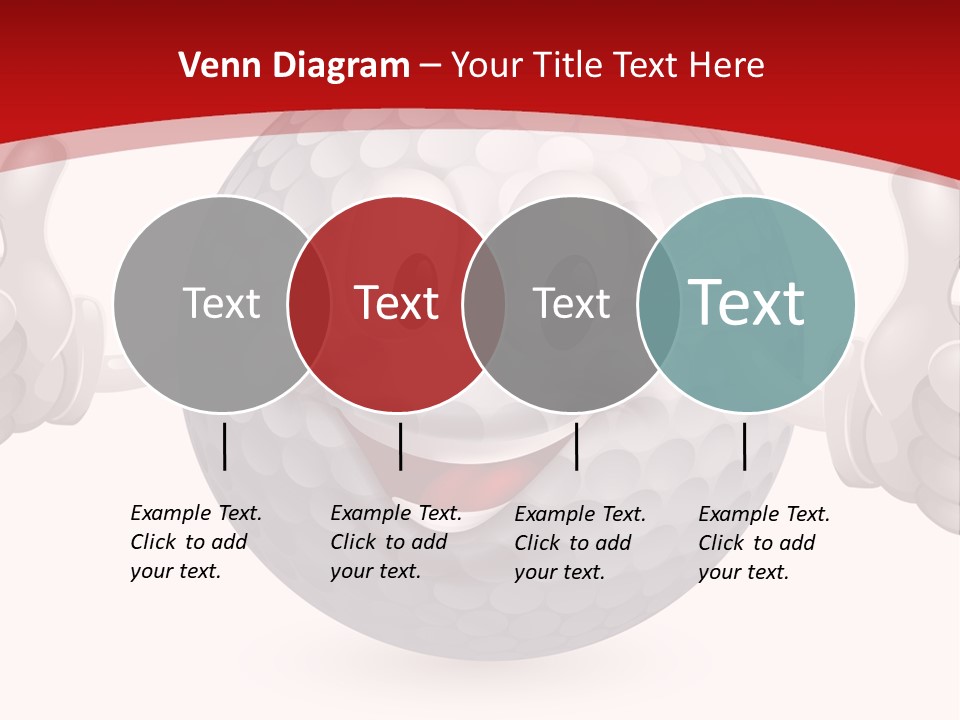 A Happy Golf Ball Giving A Thumbs Up PowerPoint Template