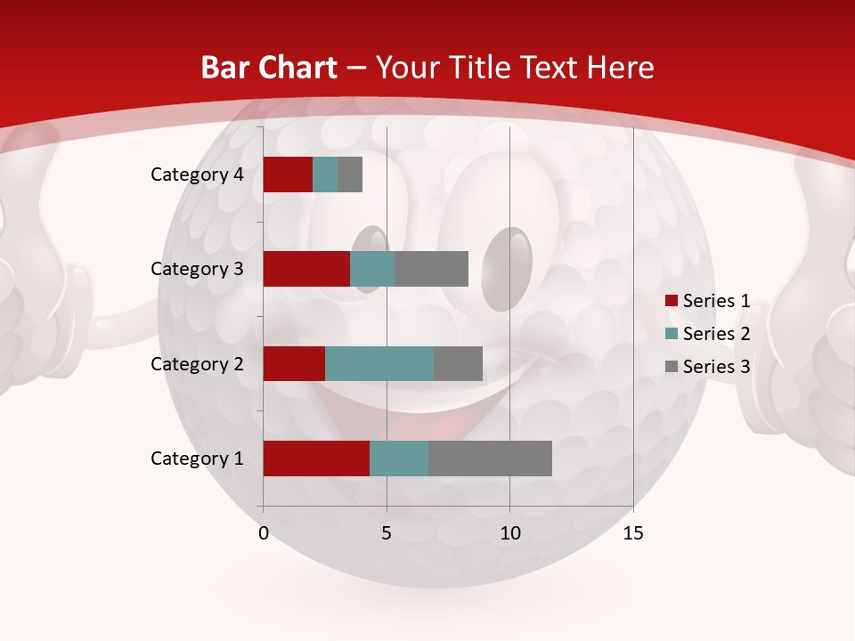 A Happy Golf Ball Giving A Thumbs Up PowerPoint Template