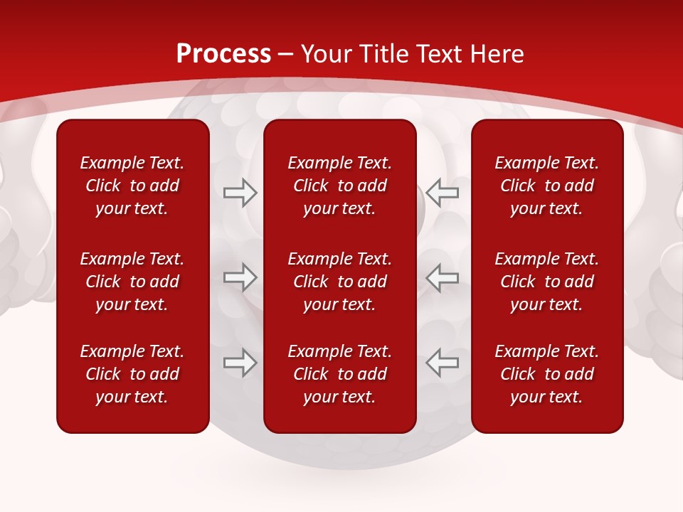 A Happy Golf Ball Giving A Thumbs Up PowerPoint Template