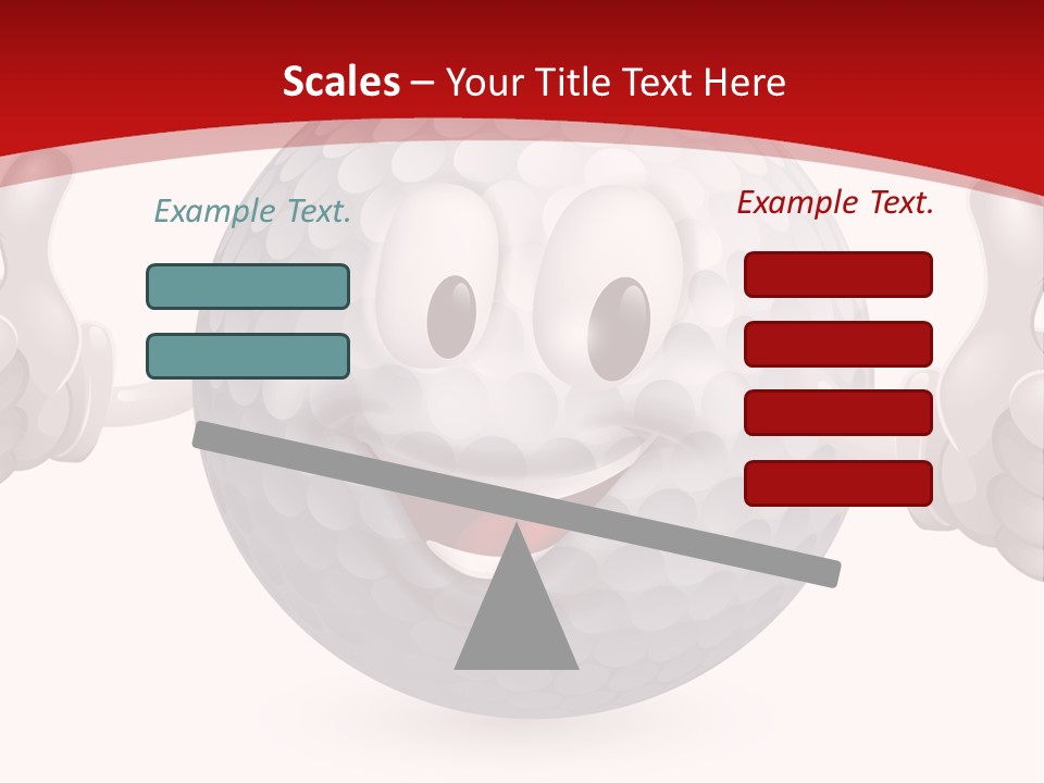 A Happy Golf Ball Giving A Thumbs Up PowerPoint Template