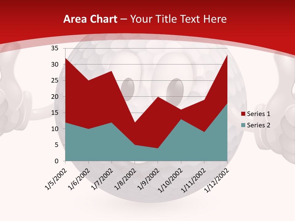 A Happy Golf Ball Giving A Thumbs Up PowerPoint Template