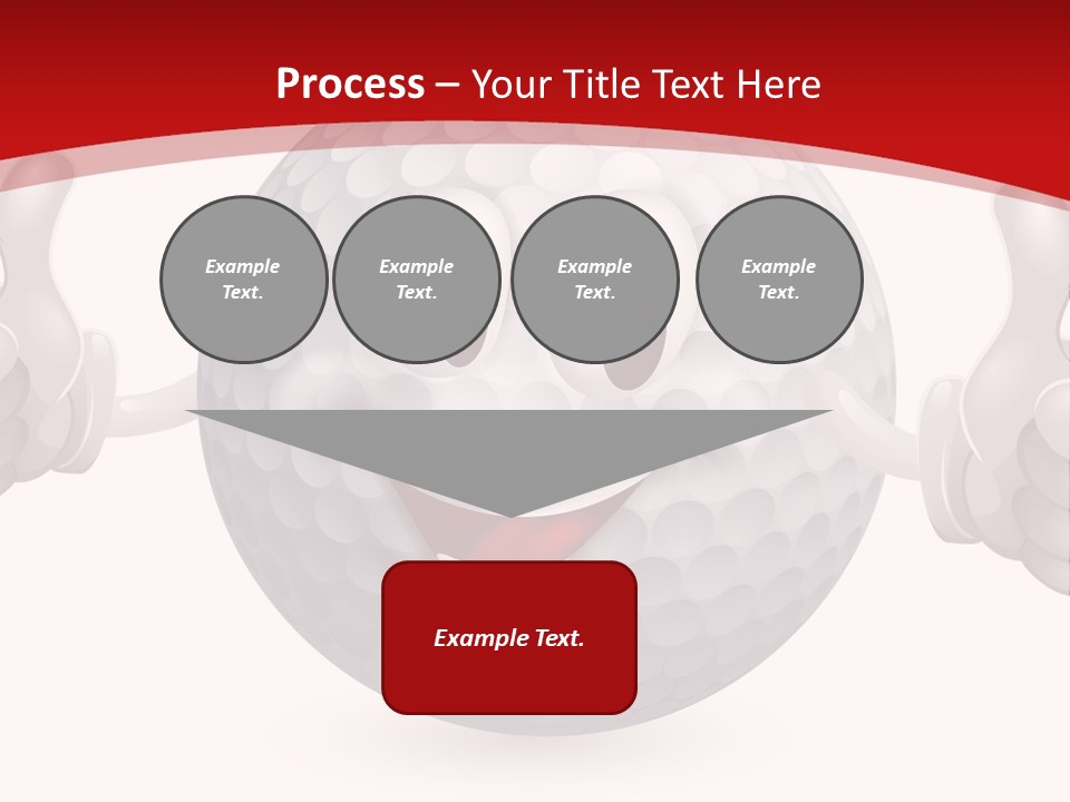 A Happy Golf Ball Giving A Thumbs Up PowerPoint Template