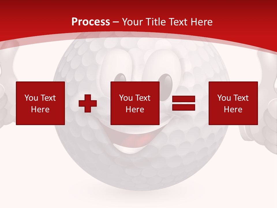 A Happy Golf Ball Giving A Thumbs Up PowerPoint Template