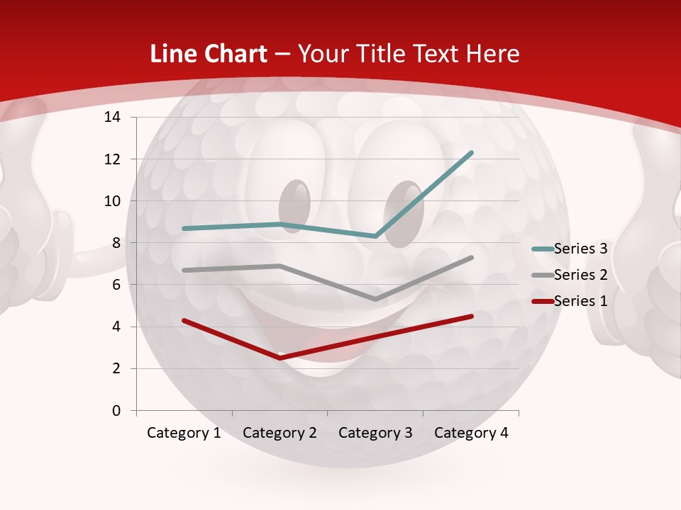 A Happy Golf Ball Giving A Thumbs Up PowerPoint Template