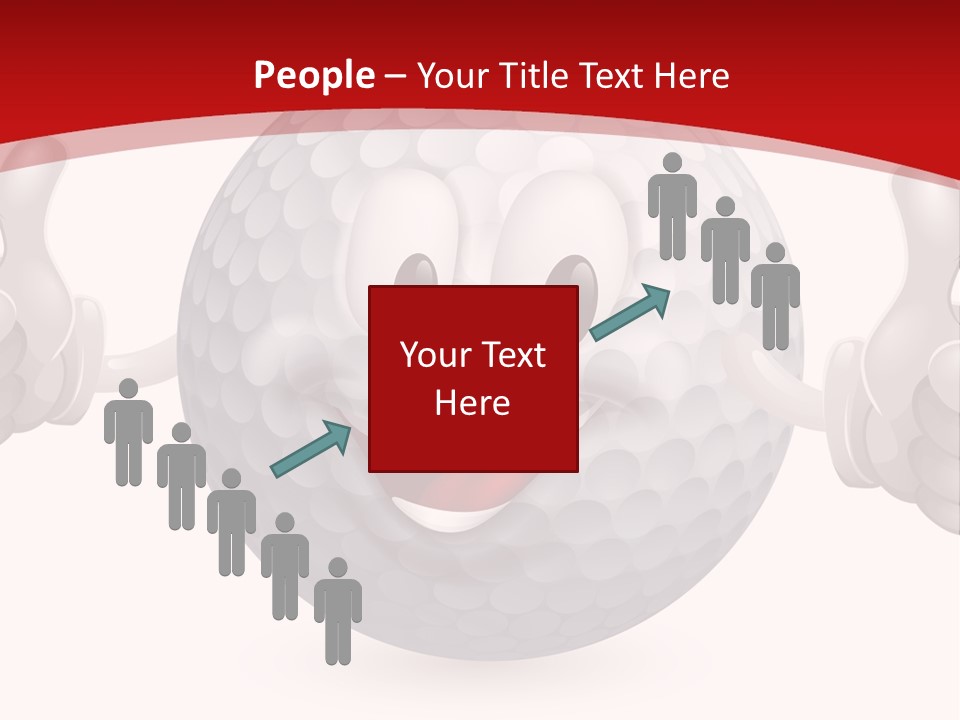 A Happy Golf Ball Giving A Thumbs Up PowerPoint Template