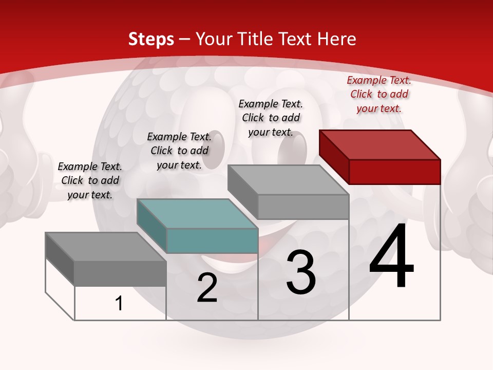 A Happy Golf Ball Giving A Thumbs Up PowerPoint Template