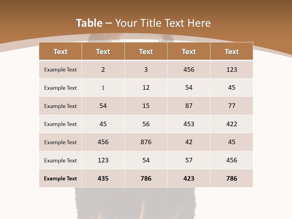 A Black And White Dog Sitting On A Brown And White Background PowerPoint Template