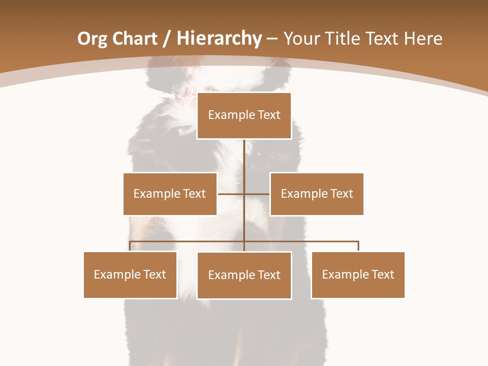 A Black And White Dog Sitting On A Brown And White Background PowerPoint Template