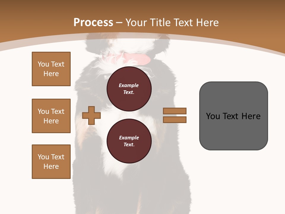 A Black And White Dog Sitting On A Brown And White Background PowerPoint Template