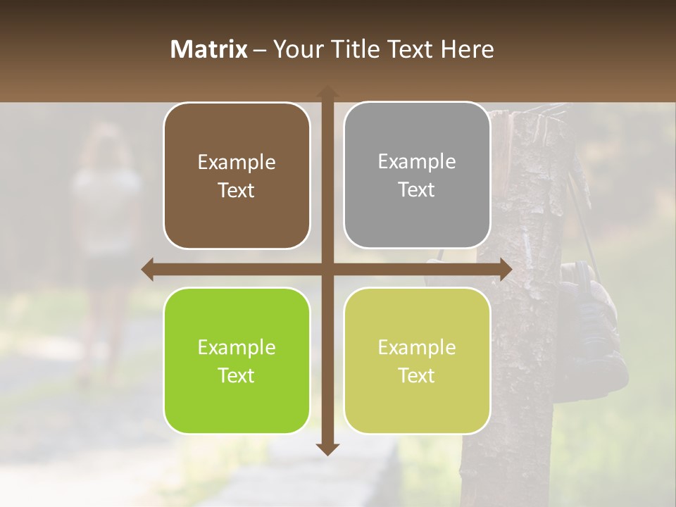 A Pair Of Shoes Hanging From A Tree Trunk PowerPoint Template