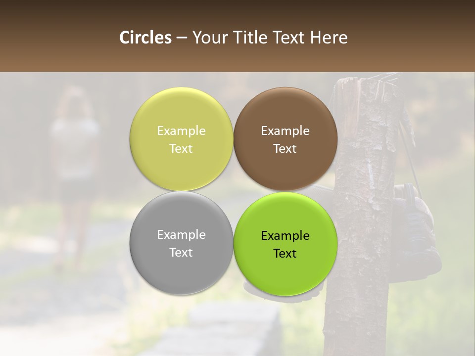 A Pair Of Shoes Hanging From A Tree Trunk PowerPoint Template