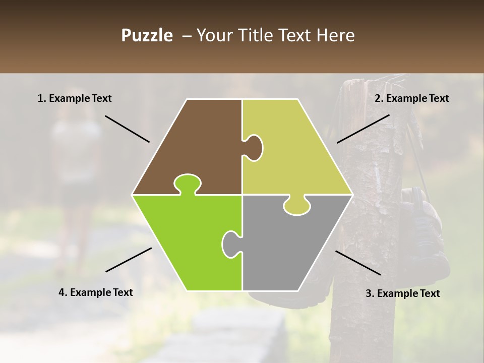 A Pair Of Shoes Hanging From A Tree Trunk PowerPoint Template