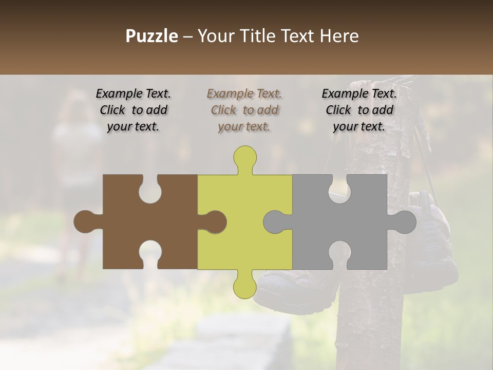 A Pair Of Shoes Hanging From A Tree Trunk PowerPoint Template