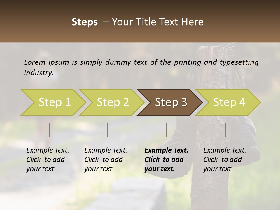 A Pair Of Shoes Hanging From A Tree Trunk PowerPoint Template