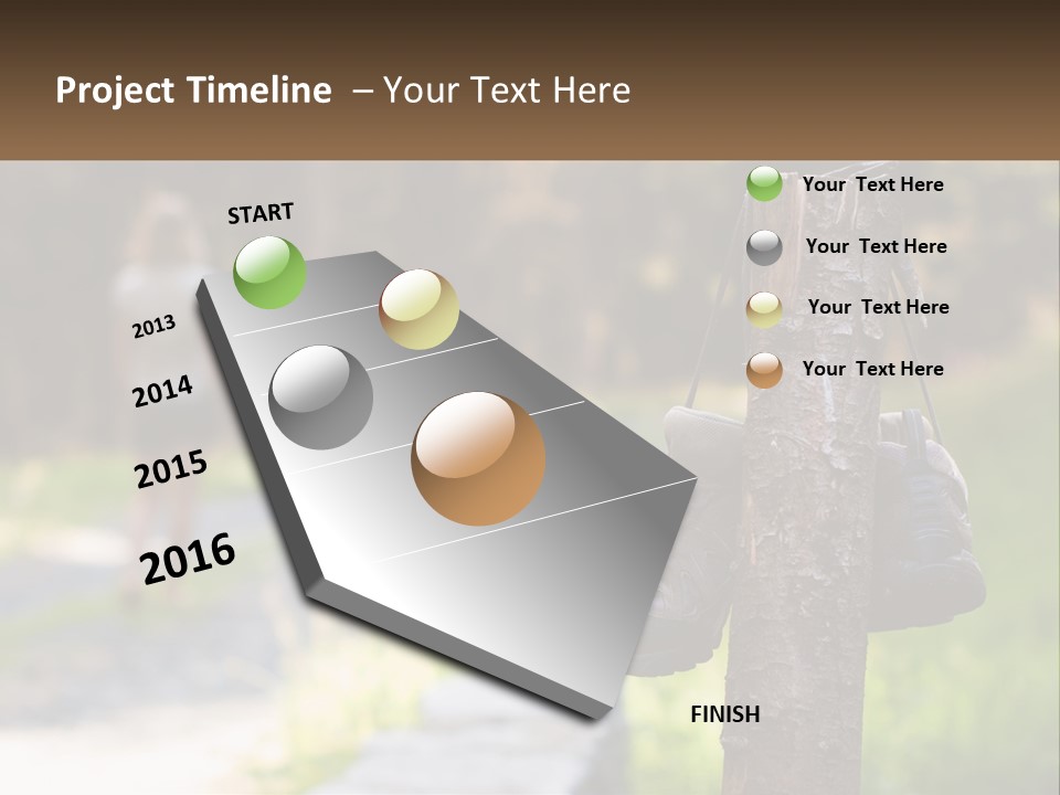A Pair Of Shoes Hanging From A Tree Trunk PowerPoint Template
