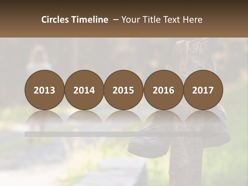 A Pair Of Shoes Hanging From A Tree Trunk PowerPoint Template