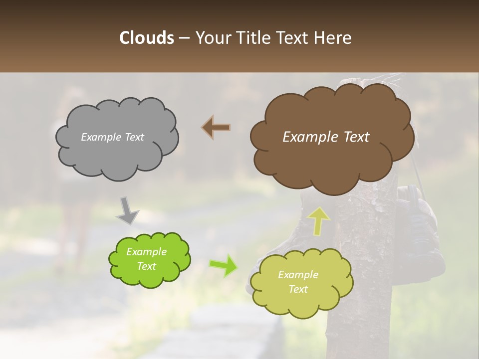 A Pair Of Shoes Hanging From A Tree Trunk PowerPoint Template