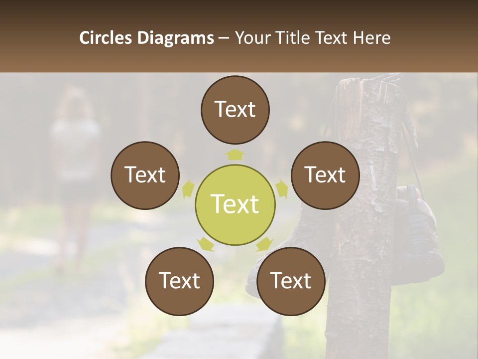 A Pair Of Shoes Hanging From A Tree Trunk PowerPoint Template