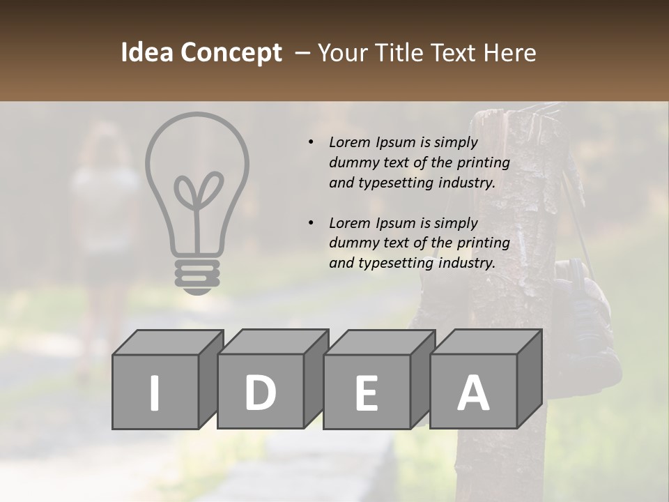 A Pair Of Shoes Hanging From A Tree Trunk PowerPoint Template