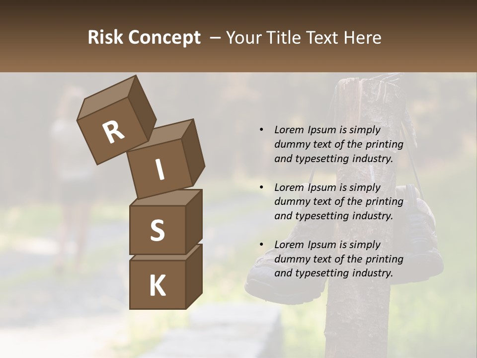 A Pair Of Shoes Hanging From A Tree Trunk PowerPoint Template