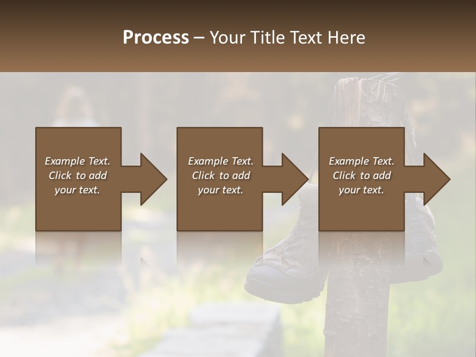 A Pair Of Shoes Hanging From A Tree Trunk PowerPoint Template