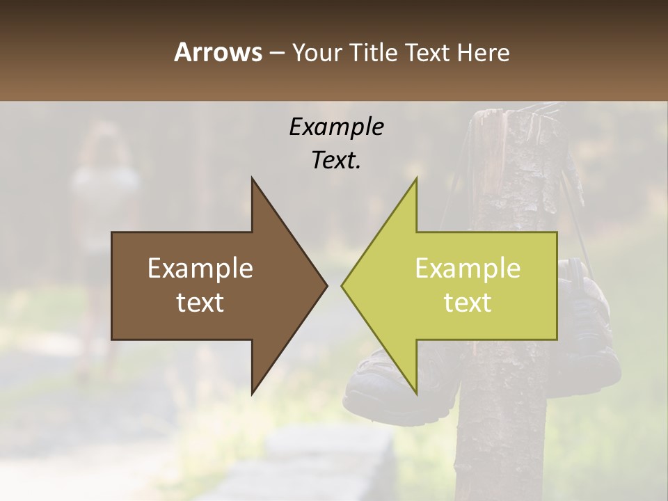 A Pair Of Shoes Hanging From A Tree Trunk PowerPoint Template